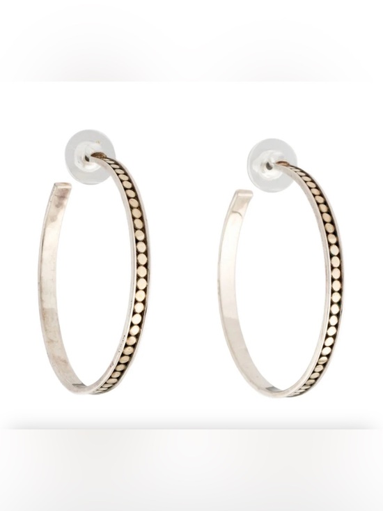 Anna Beck Jewelry - • Anna Beck • EUC • CLASSIC LARGE HOOP DISC EARRING IN GOLD/SILVER